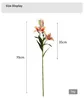 Dekorativa blommor 1 datorer 70 cm högkvalitativ 3 blommahuvuden Artificiell liljesilkbröllop Heminredning F811