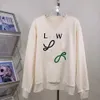 Design Sense New Letter Pullover Damen Langarm Rundhals Top Paar Fit Kleine Unterlage Wole Fashion Marke