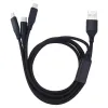 Зарядные кабели 3 в 1 Micro USB Type C для iPhone 14 13 12 11 Pro Max Samsung Galaxy S10 S20 S22 A52 Huawei P30 P40 Xiaomi redmi note 10 11 Oppo Vivo Зарядный шнур 1,2 м MQ300