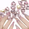 Nail Art Dekorationen 3D rosa herzförmige Accessoires dekorativer Bär Schmetterling Schleife Harz Kristall Charm Strass Form 231121