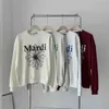 MARDI NIEUWE Little Daisy Print Letter Round Neck Sweatshirt