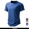 Camisetas masculinas aiopeson 100% algodão de algodão masculino O-Gobes Casual Moda Soft Camiseta de cor sólida Para homens Tops de manga curta de verão Tees Men 230421