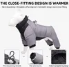 Reversible Reflective Dog Winter Jacket Dog Cold Weather Coats with Built in Harness Waterproof and Windproof Apparel Cozy Dog Clothes for Small Medium Large Dogs