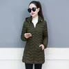 Kvinnorjackor 2023 Kvinnor Parka Winter Jacka Middle Old Hooded Mid Long Coat Warm Ladies Outwear Högkvalitativ bomull vadderad casual kvinnliga toppar 231122