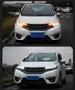 Honda fit caz 2014-20 için LED kafa lambaları 20 kırmızı kötü göz hid bi xenon ön farlar yedek drl gündüz ışığı