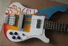 Custom 4003 Rick 4 Strings Bass Guitar Multi Colored Painting Top Quality South Korean Imported Accessories