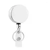 Keychains Luxury Quality Retractable Pull Badge Reel Zinc Alloy Metal ID Lanyard Name Tag Card Recoil Belt Key Ring Chain Clips