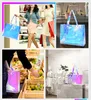 Sacos de embalagem de presente de Natal com alças PVC Laser Tote Gift Bag Shopping Jelly Organizador de Ação de Graças LX6247