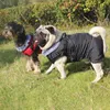 Dog Apparel Waterproof dog suit with straps suitable for mediumsized large dogs winter warm fur collar pet jacket reflective French bulldog clothing 231121