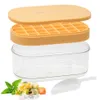 Ice Cream Tools Silikon-Würfelform, wiederverwendbar, mit Deckel und Behälter für Gefrierkugelmaschine, BPA-frei, leicht zu lösen, Whiskey, gekühltes Getränk 230422