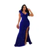 Casual Dresses Low Cut Edible Tree Strap High Split Sexy Long Party Dress Women Sequins Glitter Elegant Celebrity Cocktail Ball