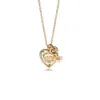 Tiffanylise Luxury Design Jewelry LoveキーロックヘッドペンダントハートネックレスS925シルバー高品質ピーチホットセルバースデークリスマスギフトO1SA