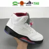 Hommes 5 5s chaussures de basket-ball hommes royaux baskets alternées Bel feu rouge argent langue poison vert panneau arrière brisé femmes formateurs taille 40-47