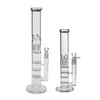 SAML 43cm/32cm Tall Water Pipe Hookahs Three Honeycomb Dab Rig Percolator Birdcage perc Glass Bong 5mm thick Joint size 18.8mm PG3027