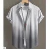 Мужские повседневные рубашки Продажа мужских рубашек Высококачественные рубашки с 3D-градиентным принтом для мужчин Пляжная вечеринка с короткими рукавами Свободный свободный гавайский топ 231121