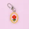 Mode Transparent tulipe fleur pendentif porte-clés pour femmes fille acrylique fleur amour coeur porte-clés porte-breloque bijoux suspendus