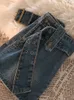 Gonne Circyy Gonna di jeans Donna con cintura Jean Mini gonne a vita alta 2023 Estate New Casual Vintage Streetwear A-Line Chic Y2k Vestiti P230422