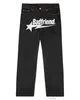 Herenbroeken Y2k Jeans Hip Hop Badfriend Brief Afdrukken Baggy Zwart 2023 Harajuku Mode Punk Rock Wijde Voet Broek Streetwear 230812