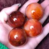 Estatuetas de ágata vermelha com pedras preciosas naturais, esfera de carnelian, bola de cristal, globo reiki, decoração de casa, objetos decorativos figurines204u