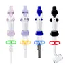 Headshop214 CSYC NC015 Dab Rig Glass Bong Spill-Proof Smoking Pipe 10mm 14mm Quartz Ceramic Nail Quartz Banger Nails Clip Colorful In-Line Water Perc Bubbler Bongs