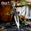 Pendentif Colliers Beier 2023 Design 316L Acier inoxydable Viking Sword Celtic Odin Vegvisir Modèle pour hommes Cool Bijoux Boyfriend