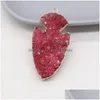 Charms charms 5pc ankare röd agat kristalltänder förgyllda hänge natursten hantverk smycken tillverkning