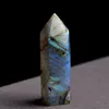Natuurlijke langwerpige kalkmaansteen zeshoekig prisma ruwe stenen kunstornamenten Ability Quartz Pillar Mineral Healing wands Reiki Raw Energy Qwob