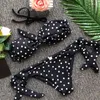 بدلة السباحة للسيدات للسيدات للسيدات للنساء 2023 قيعان Tankini Leopard Bikini Britless Thong Sexy Top Ladag