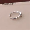 Pierścienie klastra Qiaobeige DIY ręcznie robione 925 Srebrny srebrny cyrkon pierścień biżuteria Pearl Montaż proste klejone kęs