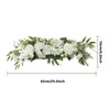 Flores decorativas Arco de boda artificial Guirnaldas de flores Seda Rosa Swag Floral para decoración de la pared de la puerta de la mesa