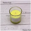 Candles Aromatherapy Glass Cup Candle Romantic Valentine Birthday Festival Home Decorative Scented Paraffin Violet Magnolia Drop Del Dhecv