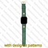 Designer Top Watchbands Straps para Apple Watch Band 45mm 42mm 38mm 40mm 44mm 49mm iwatch 7 1 2 3 4 5 6 séries bandas pulseira pulseira impressão pulseira