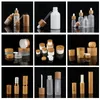 Bamboo Cap Frosted Glass Dropper Bottle Liquid Reagent Pipette Bottles Eye Dropper Aromatherapy Essential Oils Perfumes Bottles Rnjlo