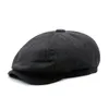 Berretti Autunno e Inverno Caldo Berretto piatto ed Maschio Casual Cappello ottagonale Man Restore Beret Dad sboy 230421