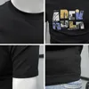 T-shirt à manches courtes pour hommes, avec lettres imprimées, décontracté, col rond, beau haut, mode européenne, Slim Fit, été, M-7XL