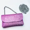 Evening Bags Luxury Full Diamond Leopard Women Bag 2023 Bling Chain Crossbody Mini Handbag Mobile Phone