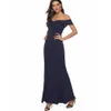 Off-shoulder Spandex Floor-length Bridesmaid Dress Split Front Mermaid Bridesmaids' & Formal Dresses