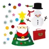 Juldekorationer 20x27,5 tum julfilt spel kon snögubbe gammal man modell juldekoration barn Diy Toys Christmas Room Decoration 231121
