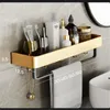 Badkamer planken tuqiu badkamer plank muur gemonteerd badkamer opslag organisator houder hoek plank goud zwart aluminium bad douchedouche plank 230422