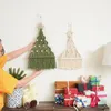 Kerstdecoraties DIY Kerstcadeau Kerstboom Macrame Kit Handgeweven Katoenen Touw Kerstboom Materiaal Pakket Creatief Jaarcadeau voor kinderen 231121