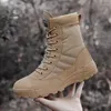 Stiefel Wandern Leder Winter Für Männer Militärische Taktische High Top Stark Verschleißfest Langlebig Stilvolle Echte Niedrige Absätze