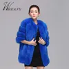 FURE FUR FUA FUAX FUR Modna luksus Faux Fox Fur Płot kobiet plus rozmiar S-4xl płaszcz zimowy grube ciepłe futrzane futra płaszcze chaqueta mjer 231122