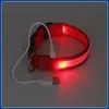 2016 New Dog supplies USB LED Dog Collars Webbing Rechargeable battery 3 sizes 6 colors free shipping Rhonh