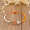 STRAND GO2BOHO HART CHARM Paas Kruis Bracelet Pearl Dainty Tiny kralen snaar kralen Valentijnsarmbanden voor vrouwen mode -sieraden