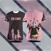 メンズTシャツホットスパイXファミリーTシャツアーニャフォーガーアニメガール3Dプリントストリートウェアメンズファッション特大のTシャツハラジュクティートップスZ0421