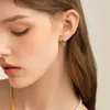 Hoop Earrings Delicate Pear Shape CZ Gold Plated Women High Quality Versatile Nice Gift Fashion Jewelry Daily Party