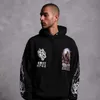 Darcsport Tarot tête de loup imprimé Hip Hop ample à capuche tendance automne/hiver nouveau pull pour hommes et femmes