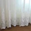 Tende per tende MELUNMHOM Stile europeo Ricamo bianco Tende in tulle per soggiorno Cucina Filato Trattamenti per finestre Voile Bedroo