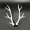 Juldekorationer Vit simulering Plastisk konstgjord hjort gevir party dekor cosplay po props för diy hårband