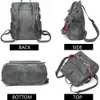 야외 팩 여성 배낭 지갑 다목적 디자인 숄더백 PU 가죽 여행 가방